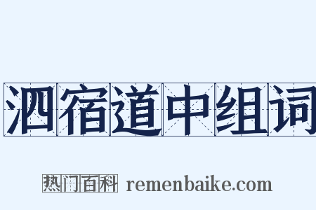 泗宿道中组词是什么意思的图片